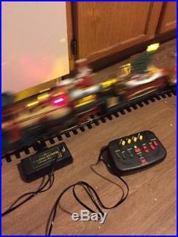 HOLIDAY EXPRESS Animated Christmas Train Set NEW BRIGHT 387 G Scale Lights Music