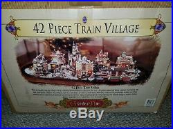 01 Grandeur Noel Collectors Edition 42 Piece Train Village Christmas Set in Box