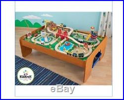 100-Piece Wooden Train Set Small Table Toys Kid Railway Track Compatible T F