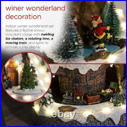 18 Animated Winter Wonderland Set with 75 LED Lights, Music & Moving Train