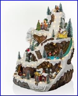 18 Animated Winter Wonderland Set with 75 LED Lights, Music & Moving Train