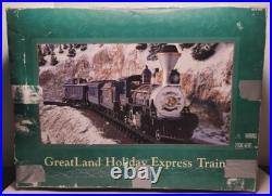 1995 GreatLand Holiday Express Train Set Battery Operated Blue 1995 GreatLand Holiday Express Train Set Battery Operated Blue