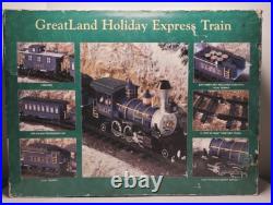 1995 GreatLand Holiday Express Train Set Battery Operated Blue