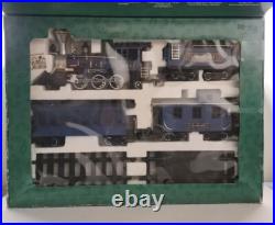 1995 GreatLand Holiday Express Train Set Battery Operated Blue