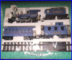 1995 GreatLand Holiday Express Train Set Battery Operated Blue 1995 GreatLand Holiday Express Train Set Battery Operated Blue