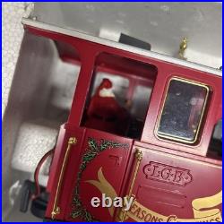 1995 LGB Big Train G Scale 72555 Christmas Train Steam Loco Set with Box & Figures