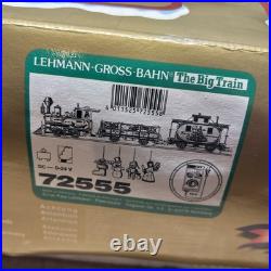 1995 LGB Big Train G Scale 72555 Christmas Train Steam Loco Set with Box & Figures