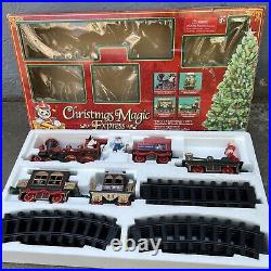 1996 Christmas Magic Express Train Set Hand Painted 1st Edition Read New ST1