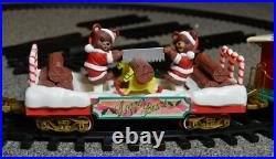 1996 New Bright The Logger Bears Express Musical Holiday Train Set EUC No. 181