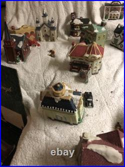 19 Piece Porcelain Light Up Town With Train 19 Piece Porcelain Light Up Town With Train