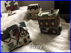 19 Piece Porcelain Light Up Town With Train