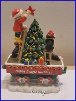 2004 VINTAGE DANBURY MINT THE BEAGLE CHRISTMAS EXPRESS 5 Pc TRAIN SET (Read)