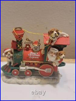 2004 VINTAGE DANBURY MINT THE BEAGLE CHRISTMAS EXPRESS 5 Pc TRAIN SET (Read)
