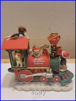 2004 VINTAGE DANBURY MINT THE BEAGLE CHRISTMAS EXPRESS 5 Pc TRAIN SET (Read)
