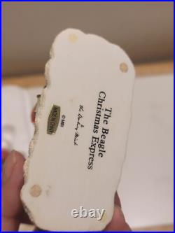 2004 VINTAGE DANBURY MINT THE BEAGLE CHRISTMAS EXPRESS 5 Pc TRAIN SET (Read) 2004 VINTAGE DANBURY MINT THE BEAGLE CHRISTMAS EXPRESS 5 Pc TRAIN SET (Read)