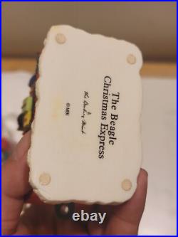 2004 VINTAGE DANBURY MINT THE BEAGLE CHRISTMAS EXPRESS 5 Pc TRAIN SET (Read)