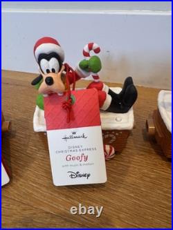 2016 Hallmark Disney Christmas Express Collector Train Set Mickey Mouse Theme