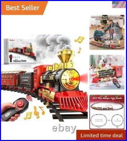 2025 Upgraded Christmas Train Set with Odorless Smoke & Easy Assembly