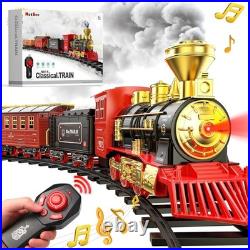 2025 Upgraded Remote Control Christmas Train Set with Lights Smoke Sounds 2025 Upgraded Remote Control Christmas Train Set with Lights Smoke Sounds