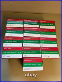 28 Piece 1998 J. C. Penney Home Towne Express Christmas Train Set With Boxes