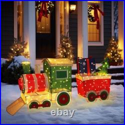 5 Ft Christmas Train Set Yard Decoration LED Holiday Outdoor Display