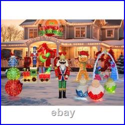 5 Ft Christmas Train Set Yard Decoration LED Holiday Outdoor Display
