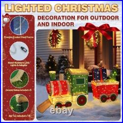 5 Ft Christmas Train Set Yard Decoration LED Holiday Outdoor Display