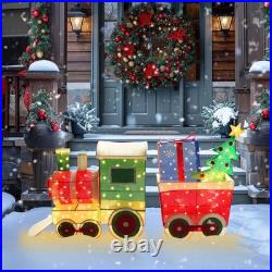 5 Ft Christmas Train Set Yard Decoration LED Holiday Outdoor Display