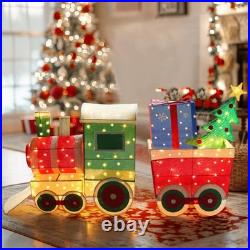 5 Ft Christmas Train Set Yard Decoration LED Holiday Outdoor Display