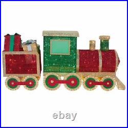 68 Holiday Glitter Train Set With 480 LED Lights NEW FREE SHIPPING