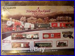 (696) Bachmann 00741 Ho Scale A Norman Rockwell Christmas Train Set, Complete