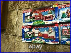 6fisher Price 1998 Little People Christmas Train Setall 6
