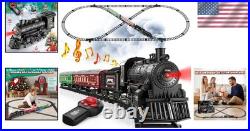 Alloy Christmas Train with Glowing Passenger Cars & Realistic Lights & Sounds