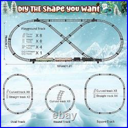 Alloy Christmas Train with Glowing Passenger Cars & Realistic Lights & Sounds