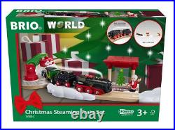 BRIO World 36014 Christmas Steaming Train Set 27 Piece Interactive Toy Set