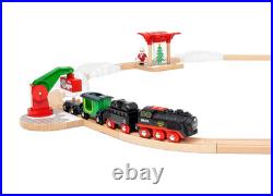 BRIO World 36014 Christmas Steaming Train Set 27 Piece Interactive Toy Set