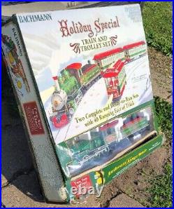 Bachmann Big Haulers Holiday Special Christmas Train & Trolley Set Double Large