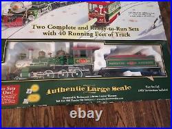 Bachmann G 90054 Christmas Holiday Special Train & Trolley Set Read Description