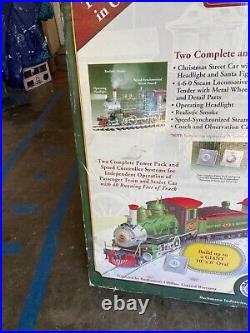 Bachmann G 90054 Christmas Holiday Special Train & Trolley Set Read Description