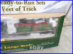 Bachmann G 90054 Christmas Holiday Special Train & Trolley Set VERY RARE! READ