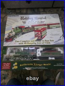 Bachmann Holiday Special Train and Trolley Set 90054 Works (Read)