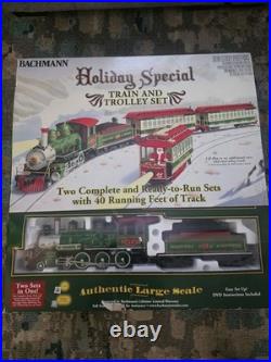 Bachmann Holiday Special Train and Trolley Set 90054 Works (Read)