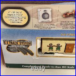 Bachmann Jingle Bell Express Electric Train Set E-Z Track HO Scale Tested Works