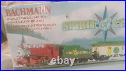 Bachmann N Scale Model Railroad Train Set Spirit of Christmas (missing one car)