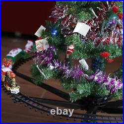 Battery-operated Christmas Toy Train Set For Tree Decoration With Lights & Music