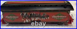Big Hawthorne Budweiser Holiday Express Train Set Christmas Train Set 10 Cars