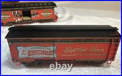 Big Hawthorne Budweiser Holiday Express Train Set Christmas Train Set 10 Cars