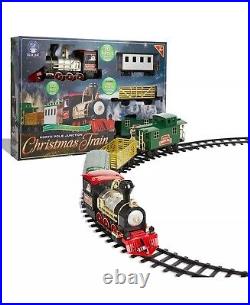 Blue Hat North Pole Junction Christmas Train Set 30 Piece Batteries Included
