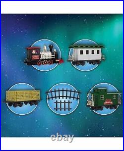 Blue Hat North Pole Junction Christmas Train Set 30 Piece Batteries Included