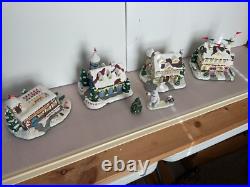 Bradford Exchange/ Hawthorne Village Rudolf Christmas Train And Village